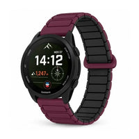 Bracelet Pulse silicone magnetique bordeaux - Garmin Quick-Release | Clipz-it