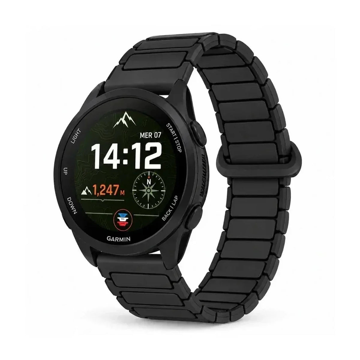 Bracelet Pulse silicone magnetique noir - Garmin Quick-Release | Clipz-it