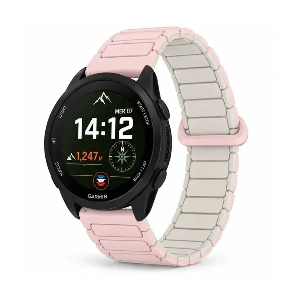 Bracelet Pulse silicone magnetique rose - Garmin Quick-Release | Clipz-it