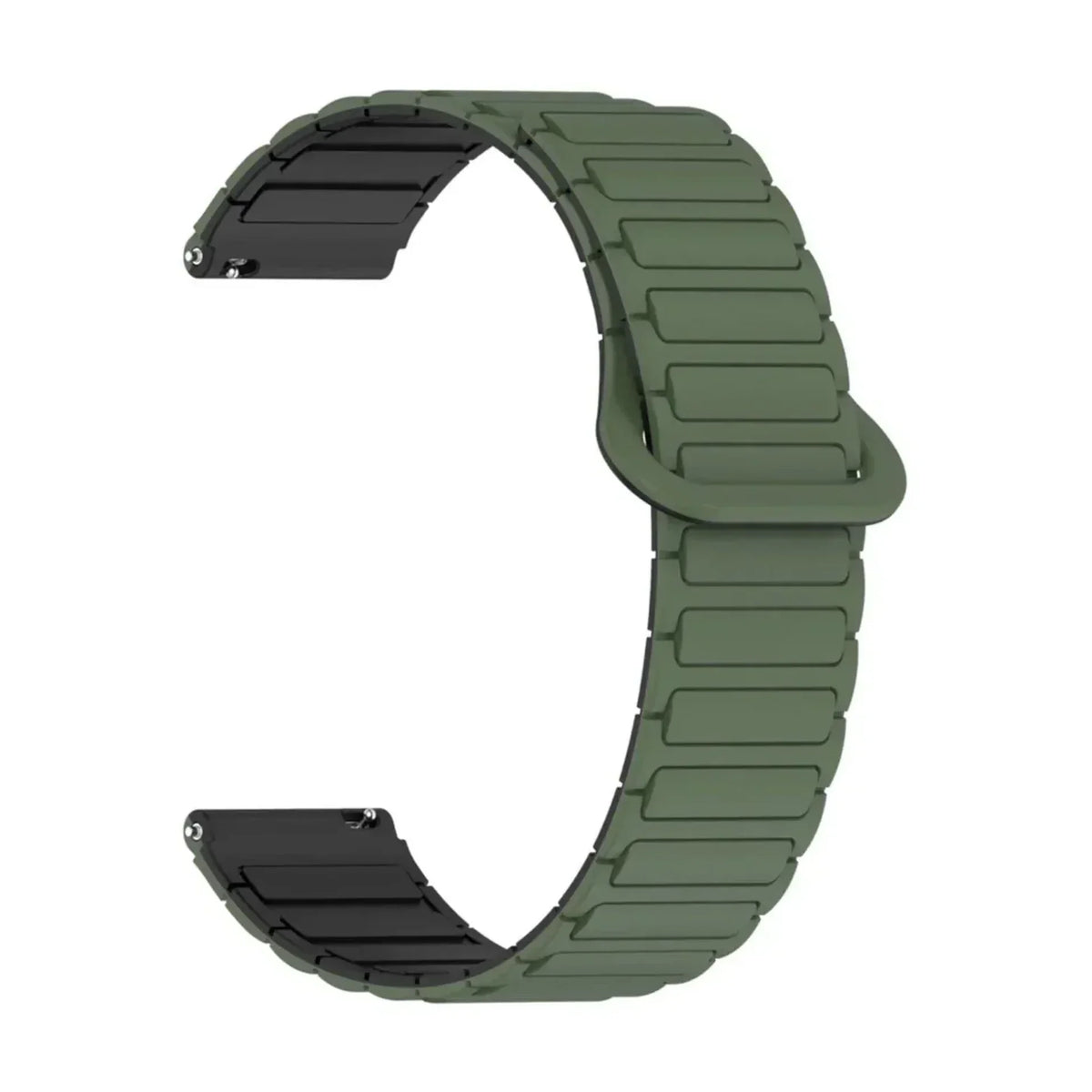 Bracelet Pulse silicone magnetique vert / noir, vue 3 - Garmin Quick-Release | Clipz-it