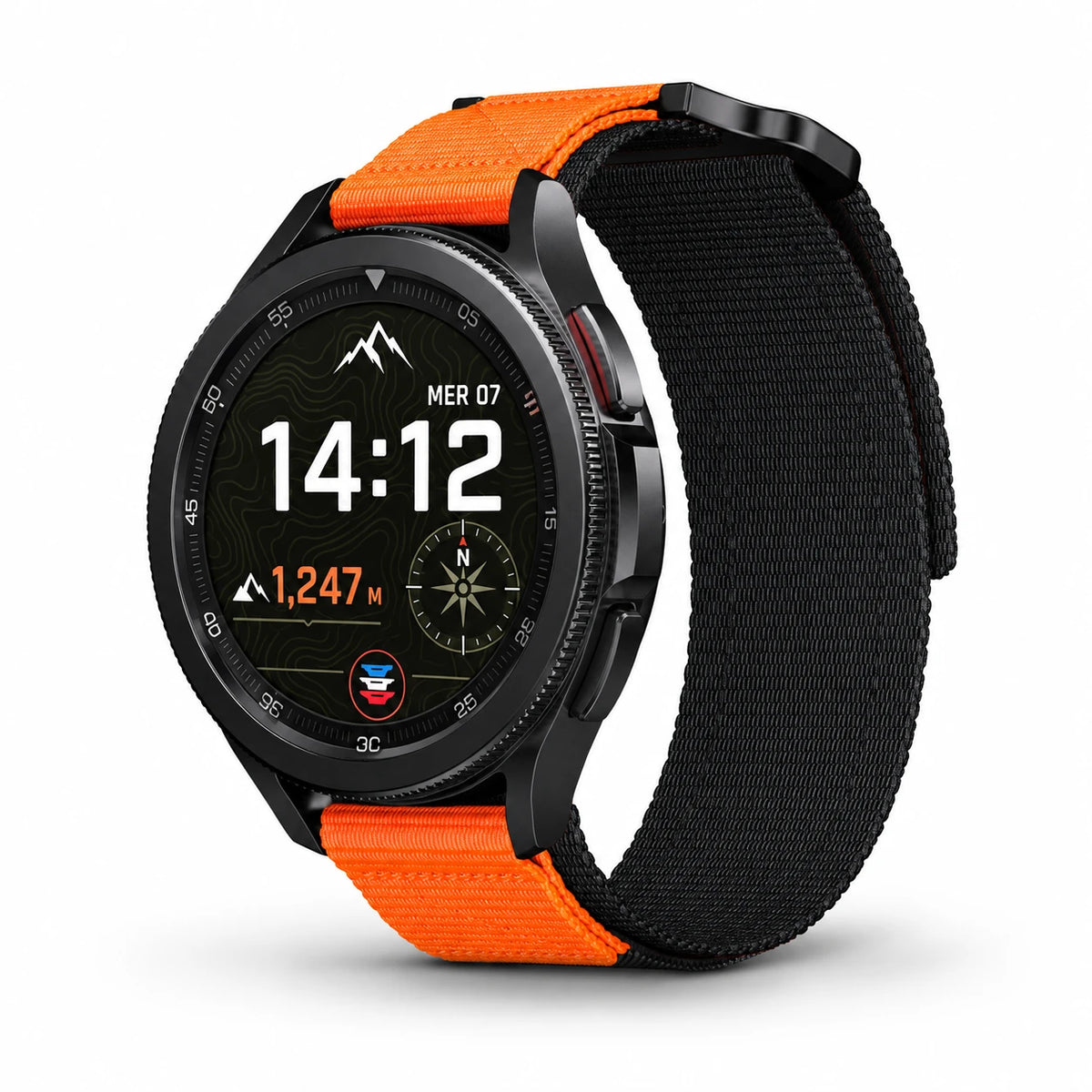 Bracelet Rugged nylon tactique noir - Garmin Quick-Release | Clipz-it