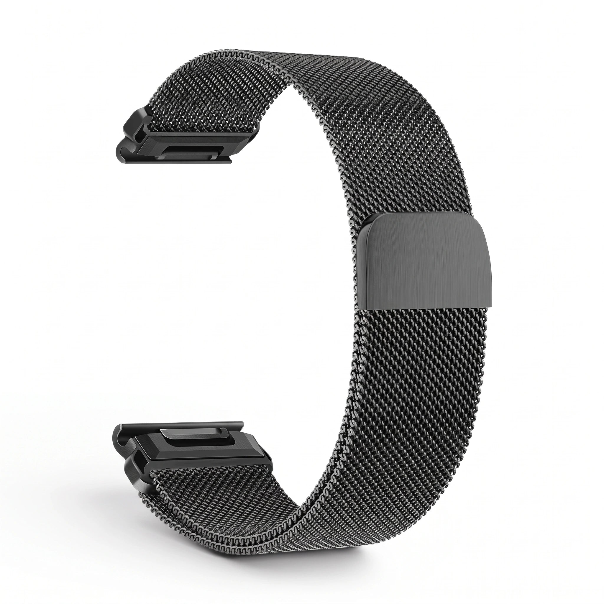 Bracelet Alvéole milanais noir, vue de dos - Garmin QuickFit 20mm | Clipz-it