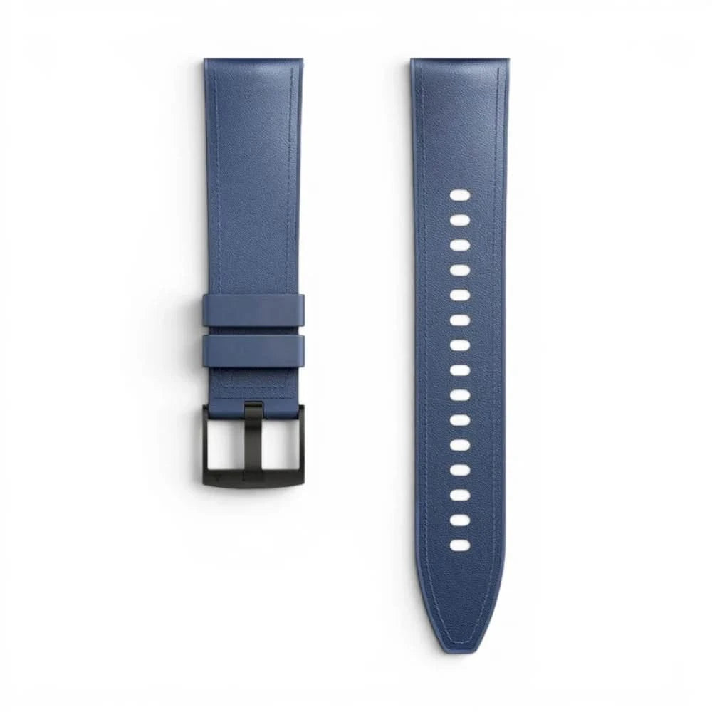 Bracelet DuoWeave cuir hybride noir, vue de dos - Garmin QuickFit 20mm | Clipz-it