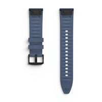 Bracelet DuoWeave cuir hybride noir, vue de profil 2 - Garmin QuickFit 20mm | Clipz-it