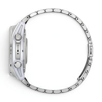 Bracelet Maillon acier inoxydable acier noir, vue de profil 2 - Garmin QuickFit 20mm | Clipz-it