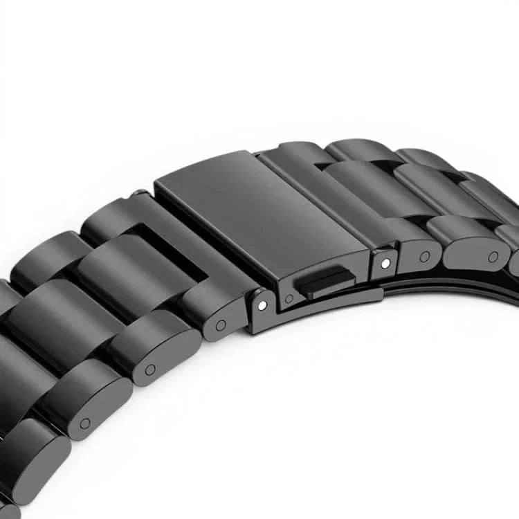 Bracelet Maillon acier inoxydable noir, vue de profil - Garmin QuickFit 20mm | Clipz-it