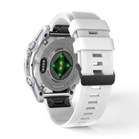 Bracelet Motion silicone blanc, vue de dos - Garmin QuickFit 20mm | Clipz-it
