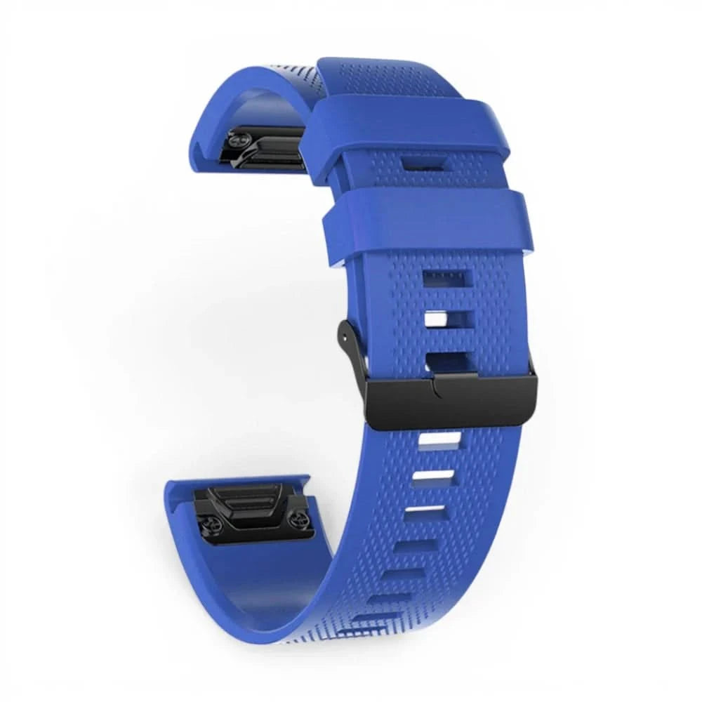 Bracelet Motion silicone bleu, vue de dos - Garmin QuickFit 20mm | Clipz-it