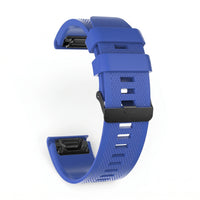 Bracelet Motion silicone bleu, vue de dos - Garmin QuickFit 20mm | Clipz-it