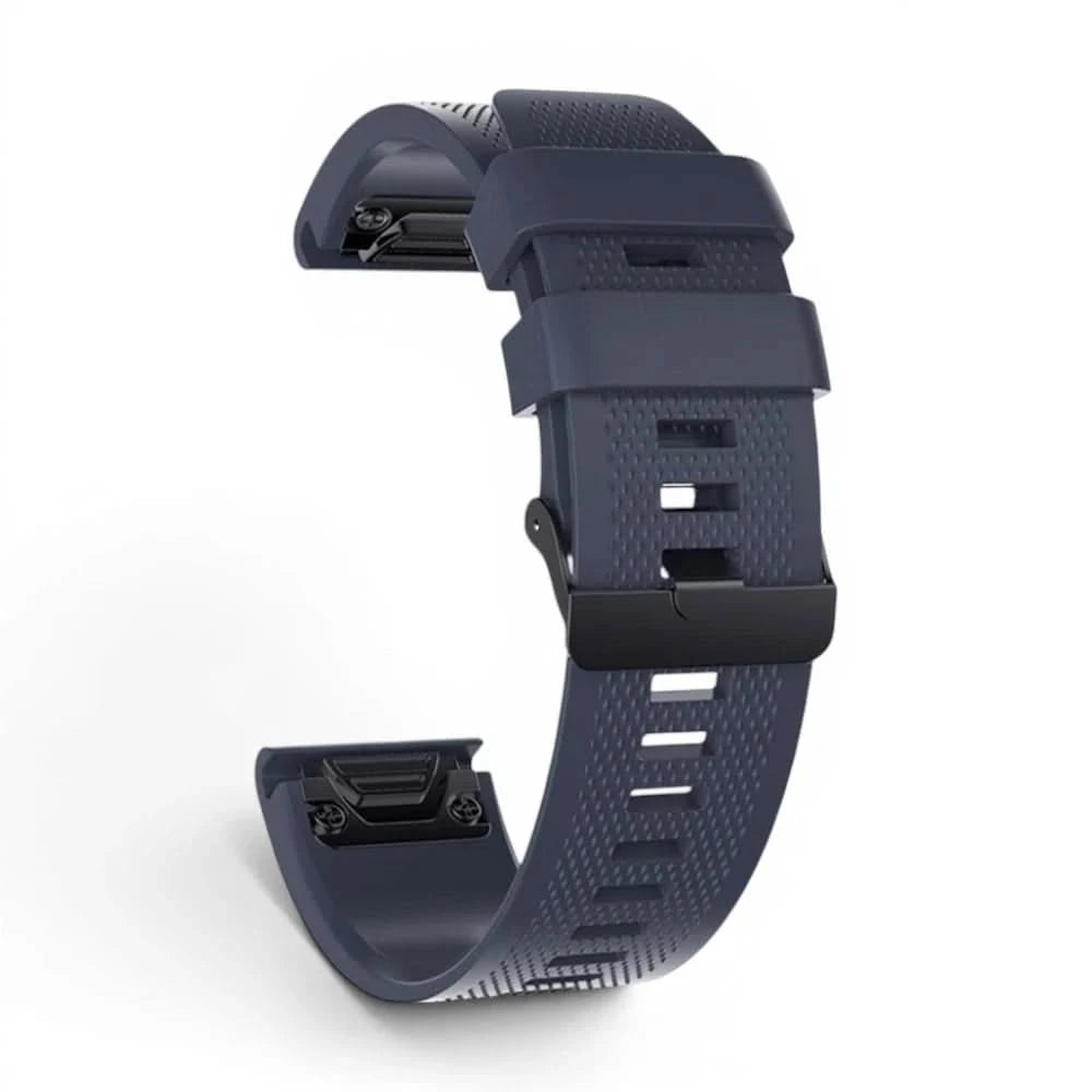Bracelet Motion silicone bleu nuit, vue de dos - Garmin QuickFit 20mm | Clipz-it
