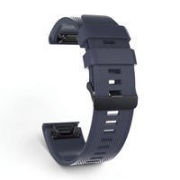 Bracelet Motion silicone bleu nuit, vue de dos - Garmin QuickFit 20mm | Clipz-it
