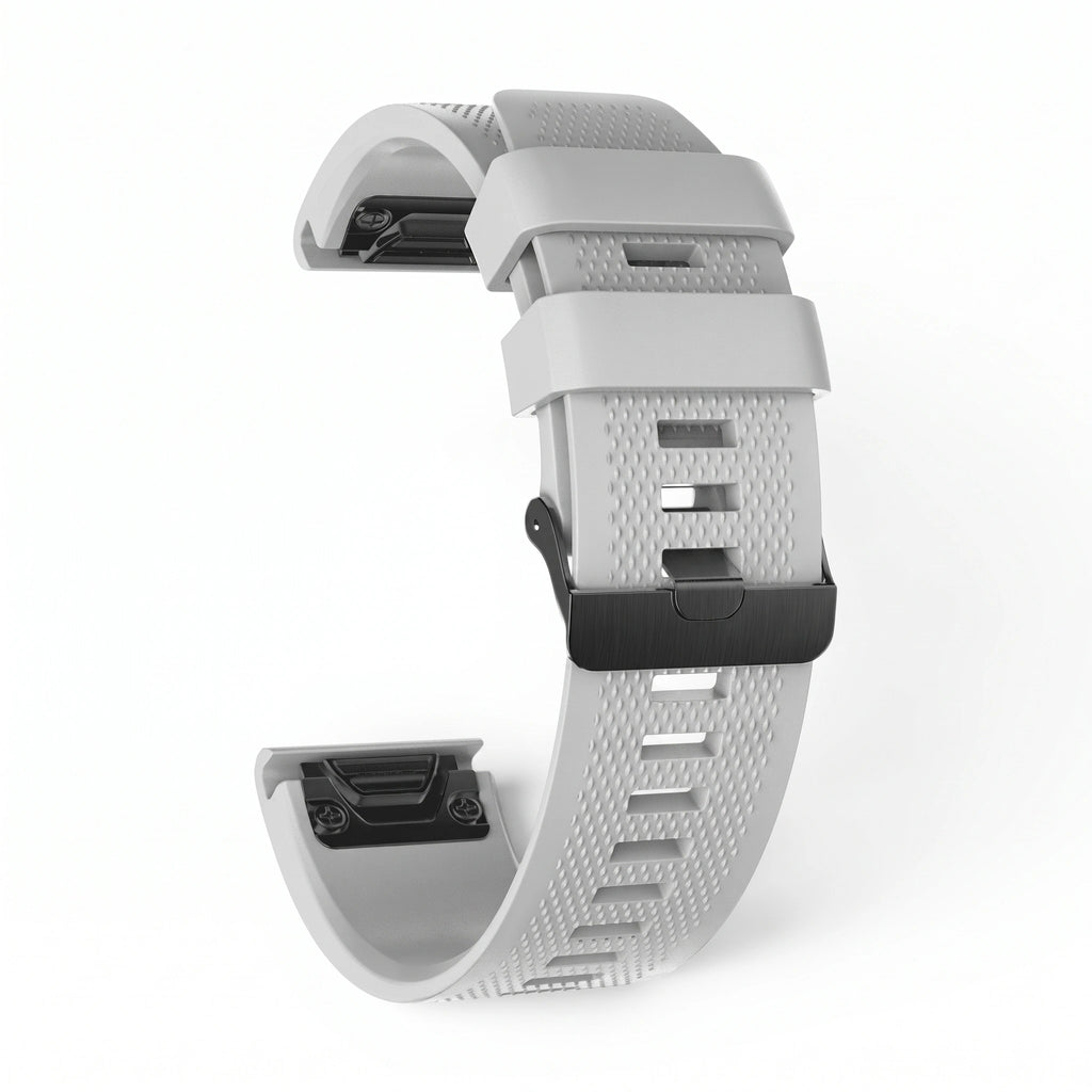 Bracelet Motion silicone gris, vue de dos - Garmin QuickFit 20mm | Clipz-it