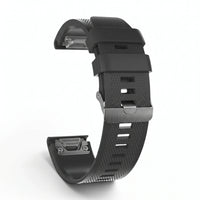 Bracelet Motion silicone noir, vue de dos - Garmin QuickFit 20mm | Clipz-it