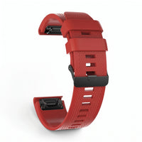 Bracelet Motion silicone rouge, vue de dos - Garmin QuickFit 20mm | Clipz-it