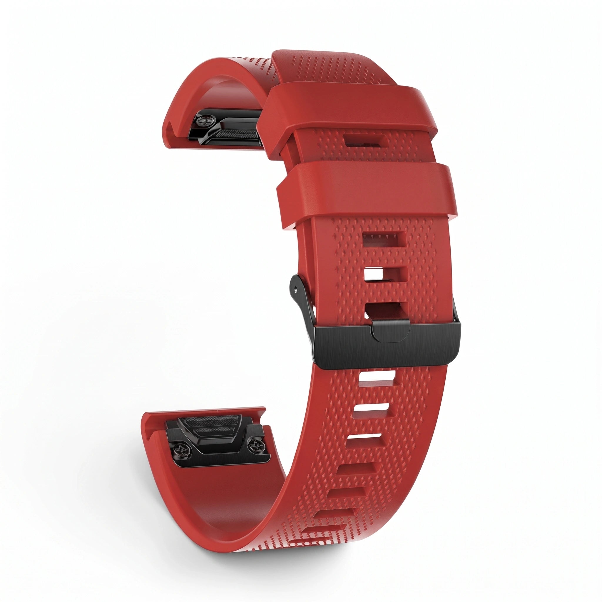 Bracelet Motion silicone rouge, vue de dos - Garmin QuickFit 20mm | Clipz-it