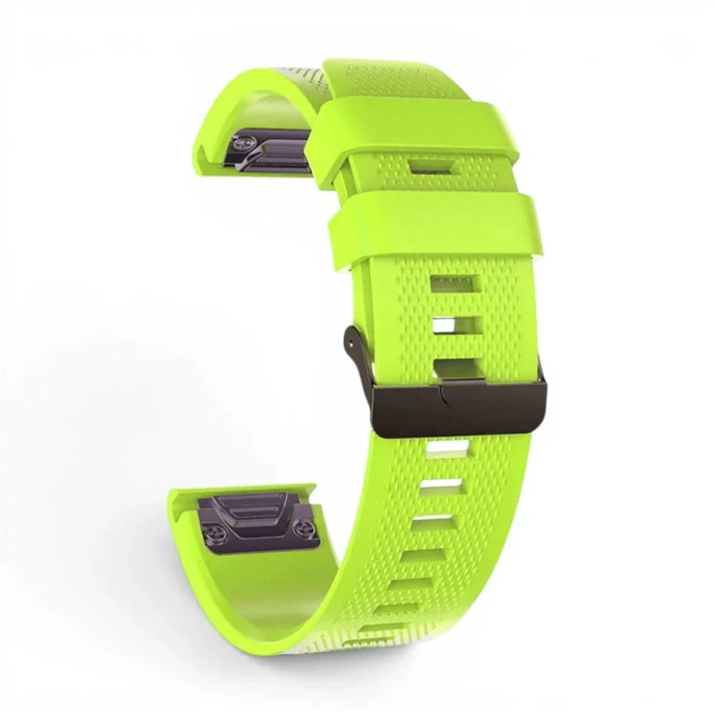 Bracelet Motion silicone vert, vue de dos - Garmin QuickFit 20mm | Clipz-it