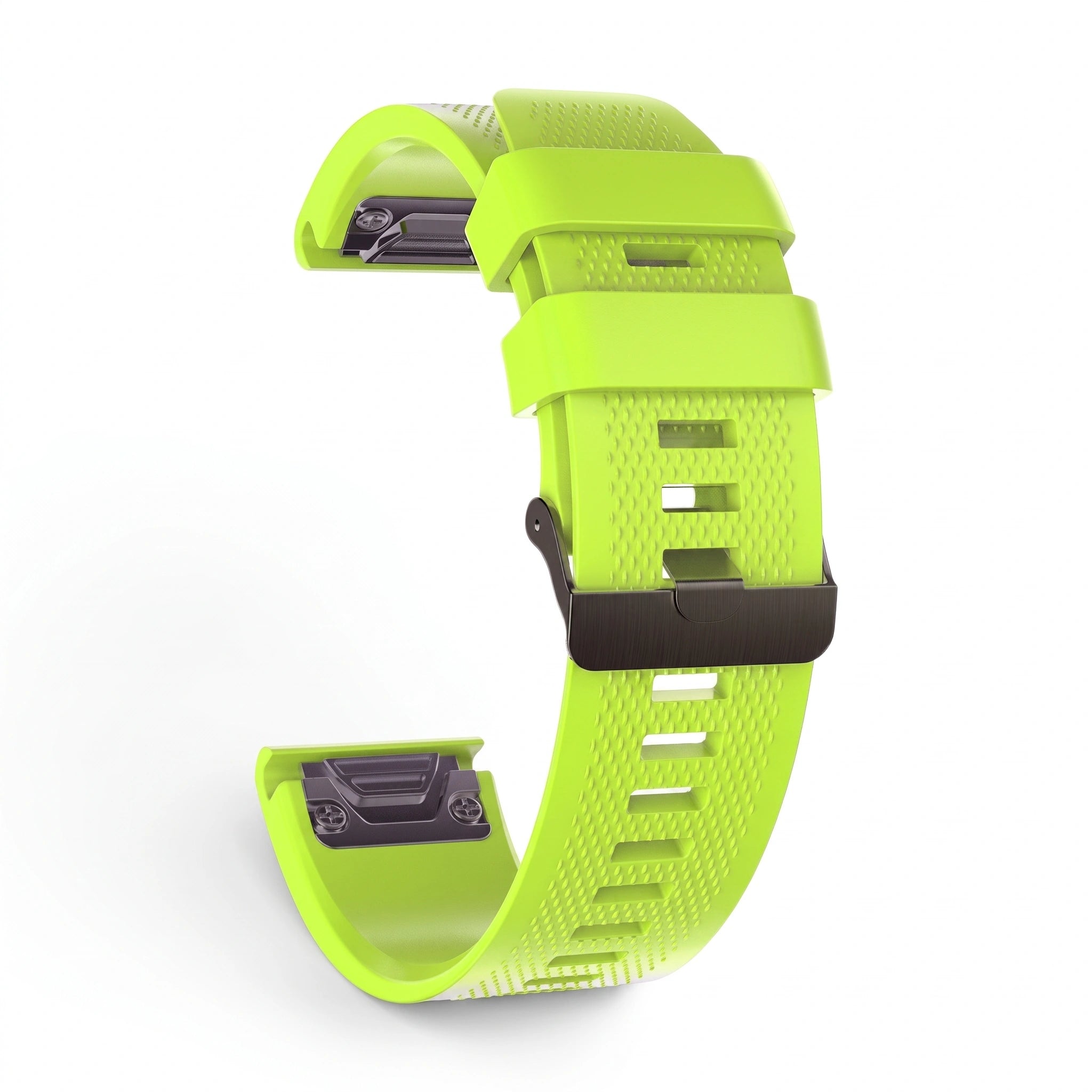Bracelet Motion silicone vert, vue de dos - Garmin QuickFit 20mm | Clipz-it