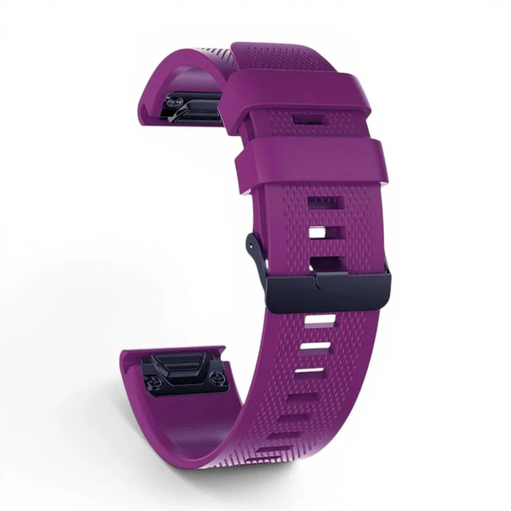 Bracelet Motion silicone violet, vue de dos - Garmin QuickFit 20mm | Clipz-it