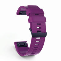 Bracelet Motion silicone violet, vue de dos - Garmin QuickFit 20mm | Clipz-it