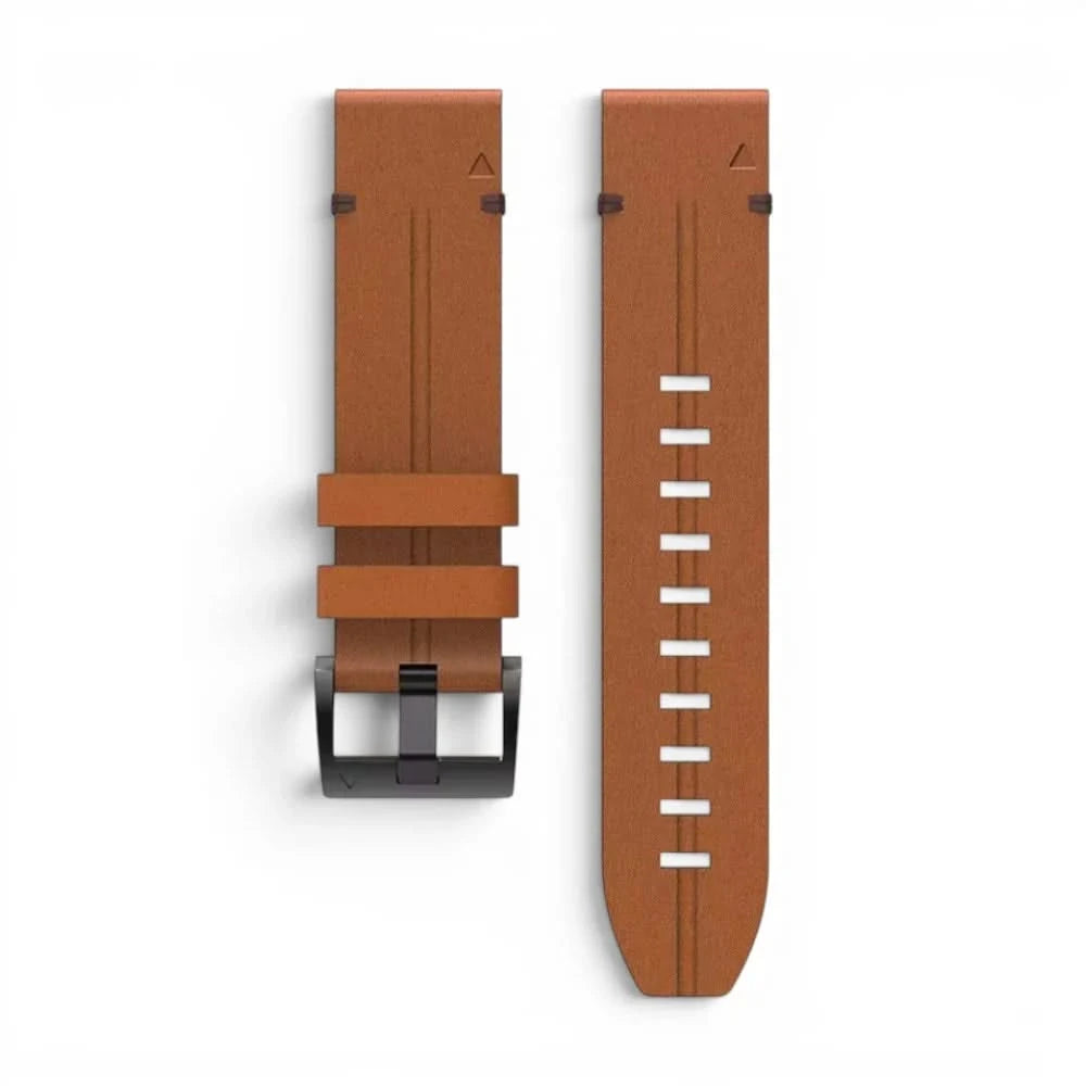 Bracelet Zephyr cuir noir, vue de dos 2 - Garmin QuickFit 20mm | Clipz-it