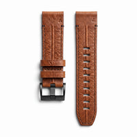 Bracelet Zephyr cuir noir, vue de dos 2 - Garmin QuickFit 20mm | Clipz-it