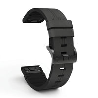Bracelet Zephyr cuir noir, vue de dos - Garmin QuickFit 20mm | Clipz-it