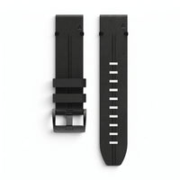 Bracelet Zephyr cuir noir, vue de profil - Garmin QuickFit 20mm | Clipz-it