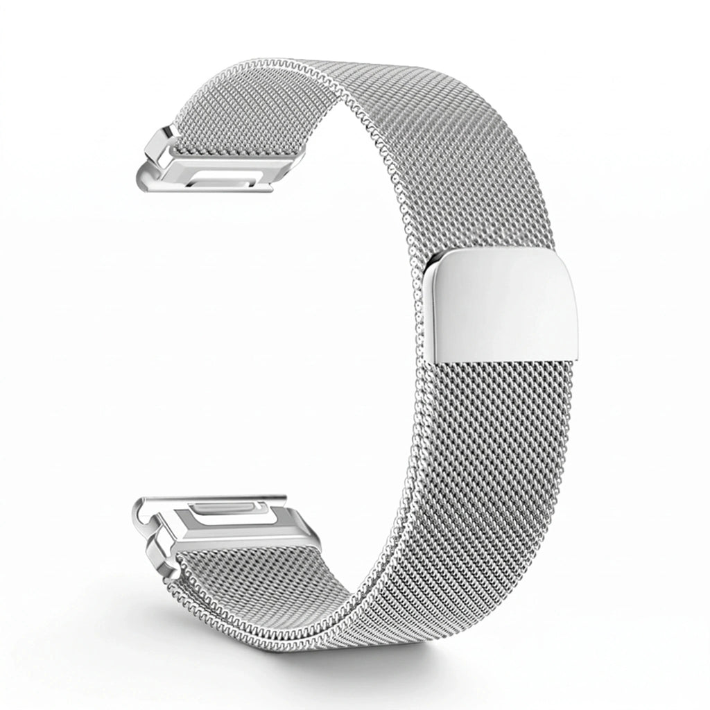 Bracelet Alvéole milanais acier argenté, vue de dos 2 - Garmin QuickFit 22mm | Clipz-it