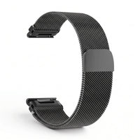 Bracelet Alvéole milanais noir, vue de dos - Garmin QuickFit 22mm | Clipz-it