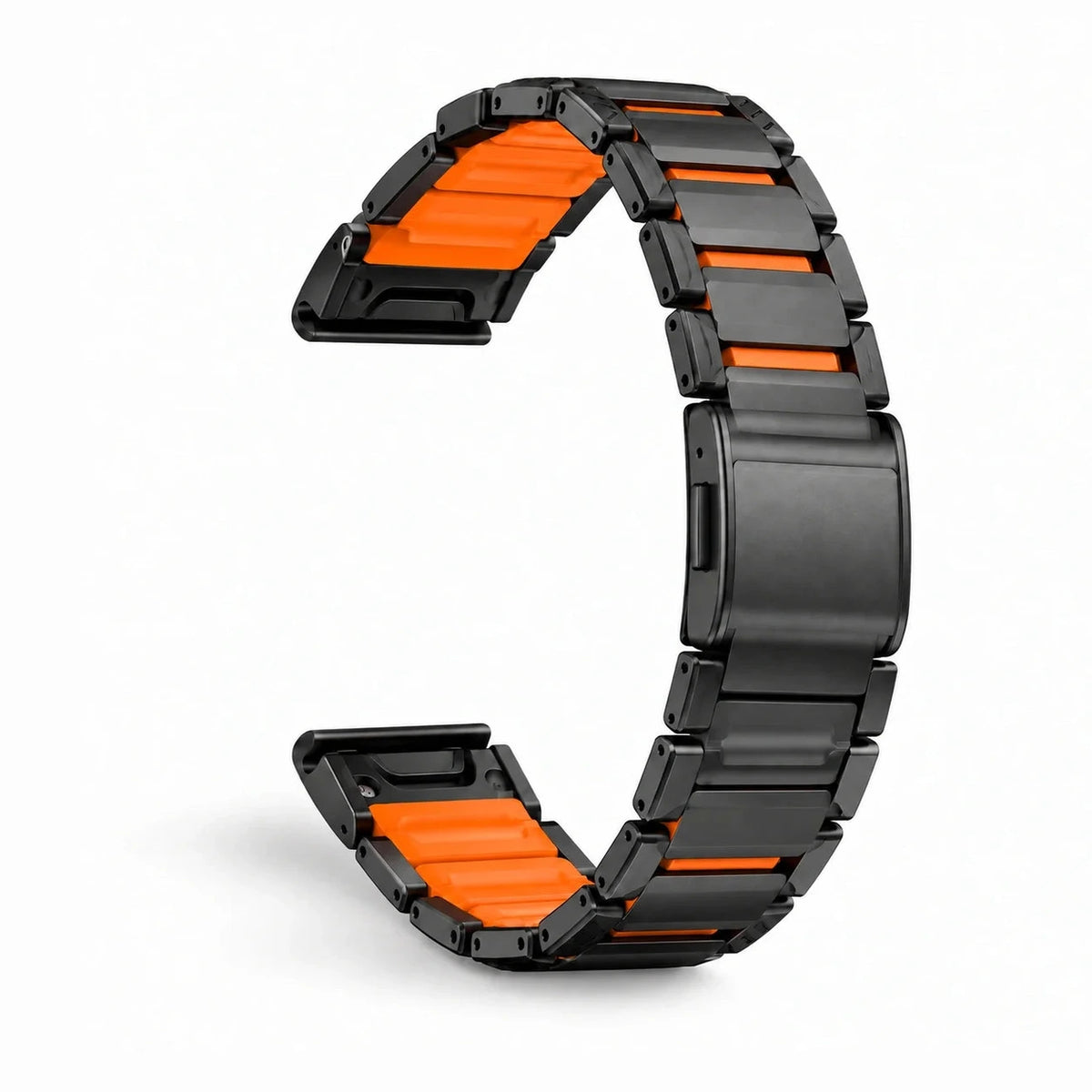 Correa Forge negro / naranja, vista 2 - Garmin QuickFit 22 mm | Clipz-it