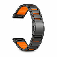 Correa Forge negro / naranja, vista 4 - Garmin QuickFit 22 mm | Clipz-it