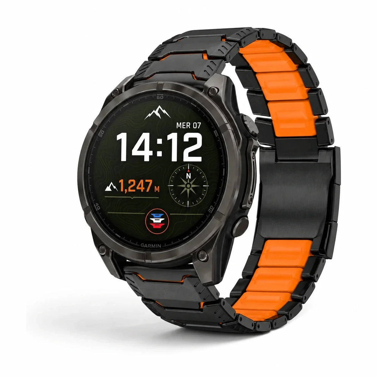 Bracelet Forge noir / orange - Garmin QuickFit 22mm | Clipz-it