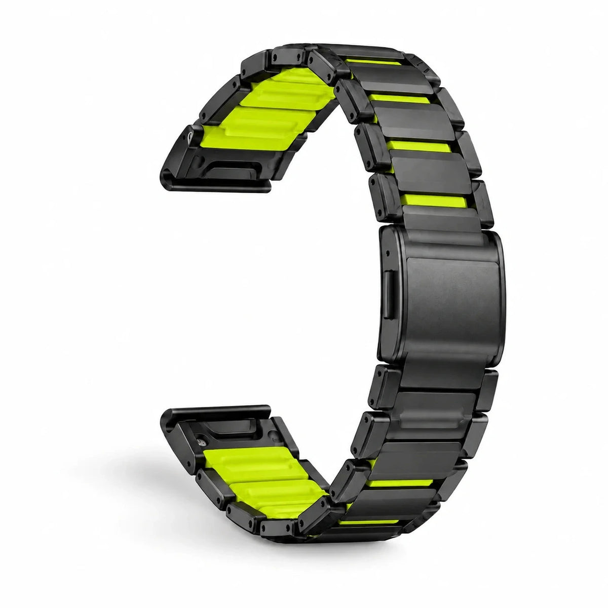 Correa Forge negro / verde, vista 2 - Garmin QuickFit 22 mm | Clipz-it