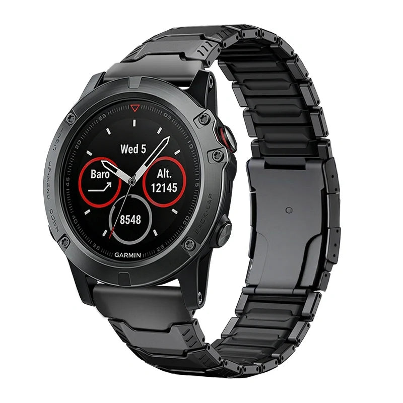 Correa Forge negra, vista 3 - Garmin QuickFit 22 mm | Clipz-it