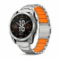 Correa Forge titanio / naranja - Garmin QuickFit 22 mm | Clipz-it