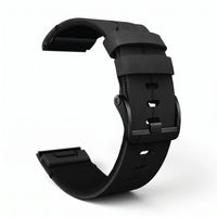 Bracelet Havane Titane cuir et titane noir, vue de dos - Garmin QuickFit 22mm | Clipz-it