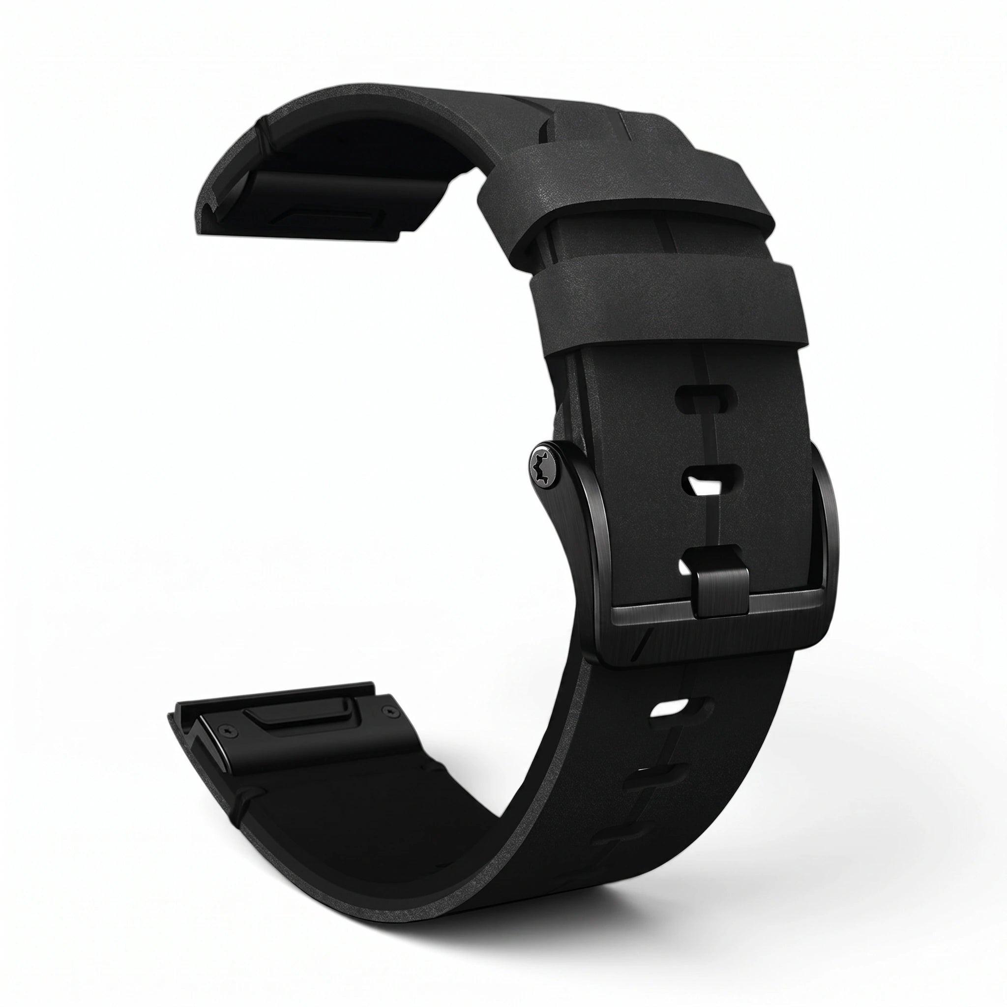 Bracelet Havane Titane cuir et titane noir, vue de dos - Garmin QuickFit 22mm | Clipz-it