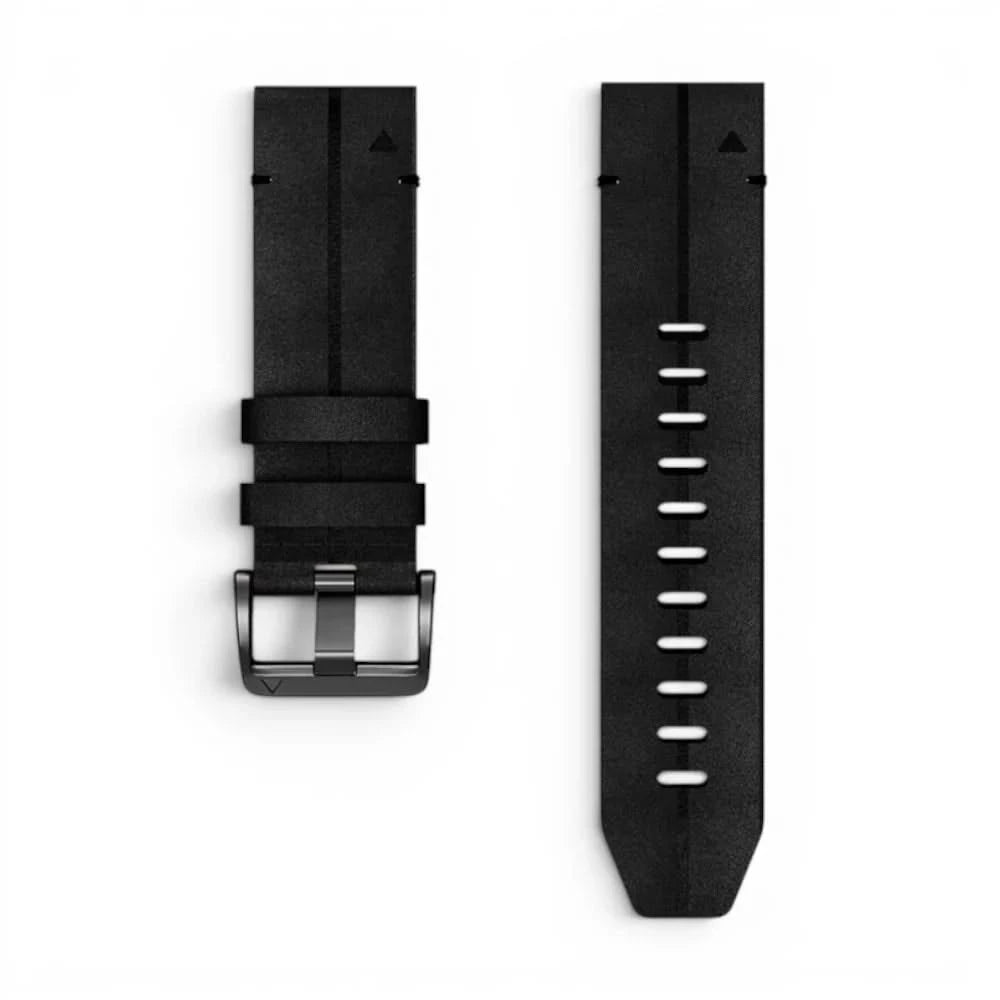 Bracelet Havane Titane cuir et titane titane, vue de dos 2 - Garmin QuickFit 22mm | Clipz-it
