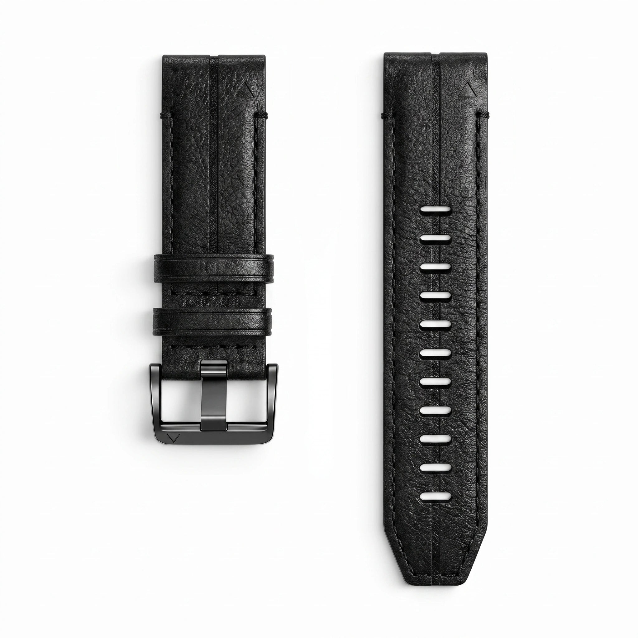 Bracelet Havane Titane cuir et titane titane, vue de dos 2 - Garmin QuickFit 22mm | Clipz-it