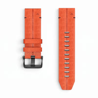 Bracelet Havane Titane cuir et titane titane, vue de profil 2 - Garmin QuickFit 22mm | Clipz-it