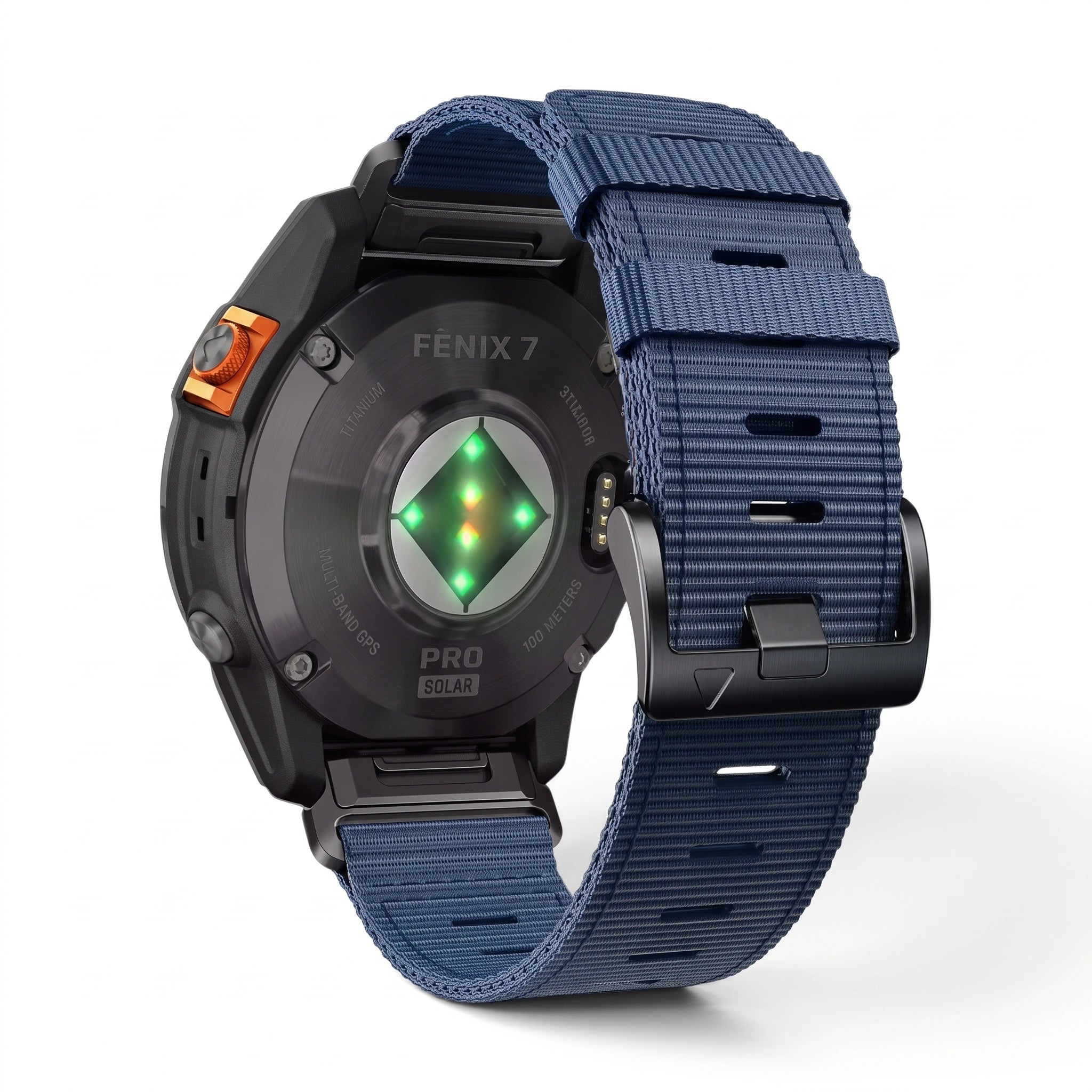 Bracelet Kevlar nylon bleu, vue de dos - Garmin QuickFit 22mm | Clipz-it