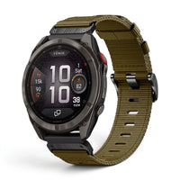 Bracelet Kevlar nylon café, vue de face 2 - Garmin QuickFit 22mm | Clipz-it