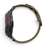 Bracelet Kevlar nylon café, vue de profil - Garmin QuickFit 22mm | Clipz-it