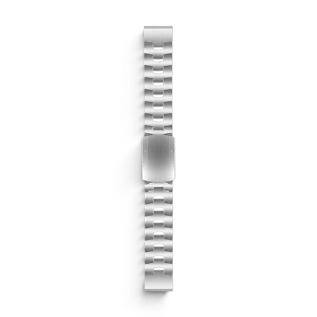 Bracelet Kratos titane acier, vue de profil 2 - Garmin QuickFit 22mm | Clipz-it