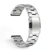 Bracelet Kratos titane acier, vue de profil - Garmin QuickFit 22mm | Clipz-it