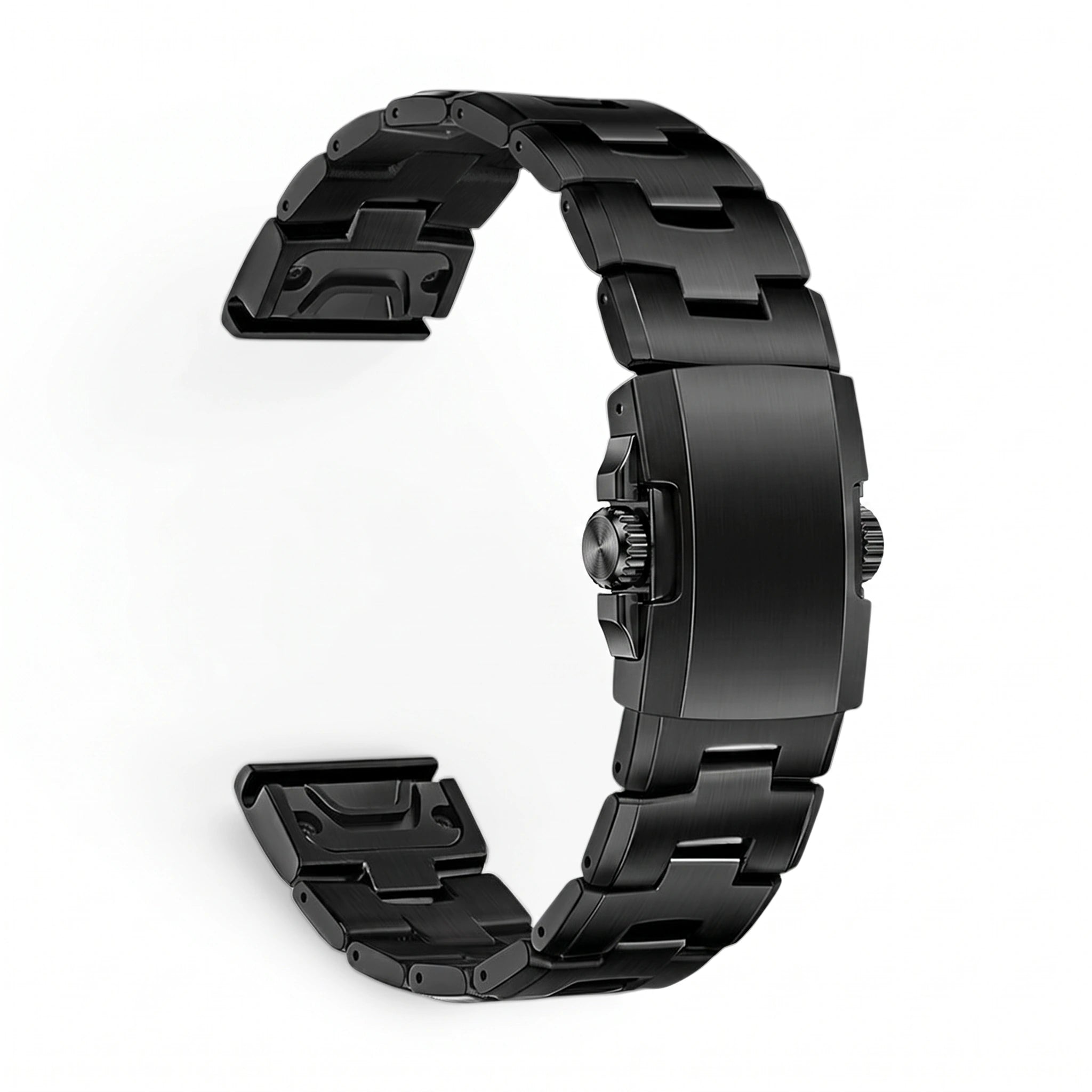 Bracelet Kratos titane noir, vue de dos - Garmin QuickFit 22mm | Clipz-it