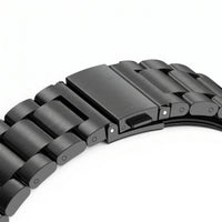 Bracelet Maillon acier inoxydable acier noir, vue de profil 3 - Garmin QuickFit 22mm | Clipz-it