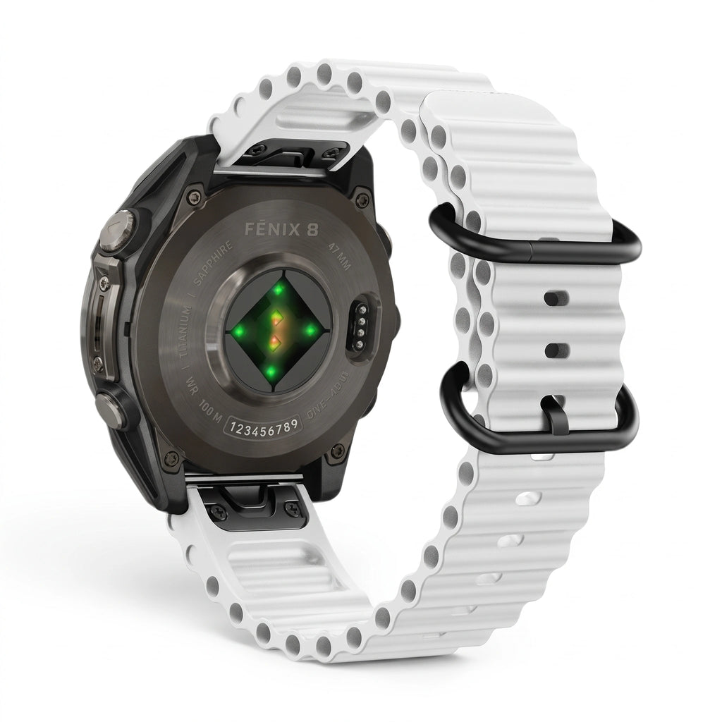 Bracelet Marine silicone marine, vue de face - Garmin QuickFit 22mm | Clipz-it