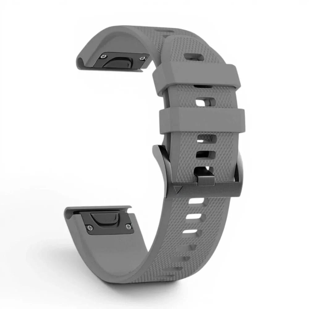 Bracelet Motion silicone gris, vue de profil - Garmin QuickFit 22mm | Clipz-it