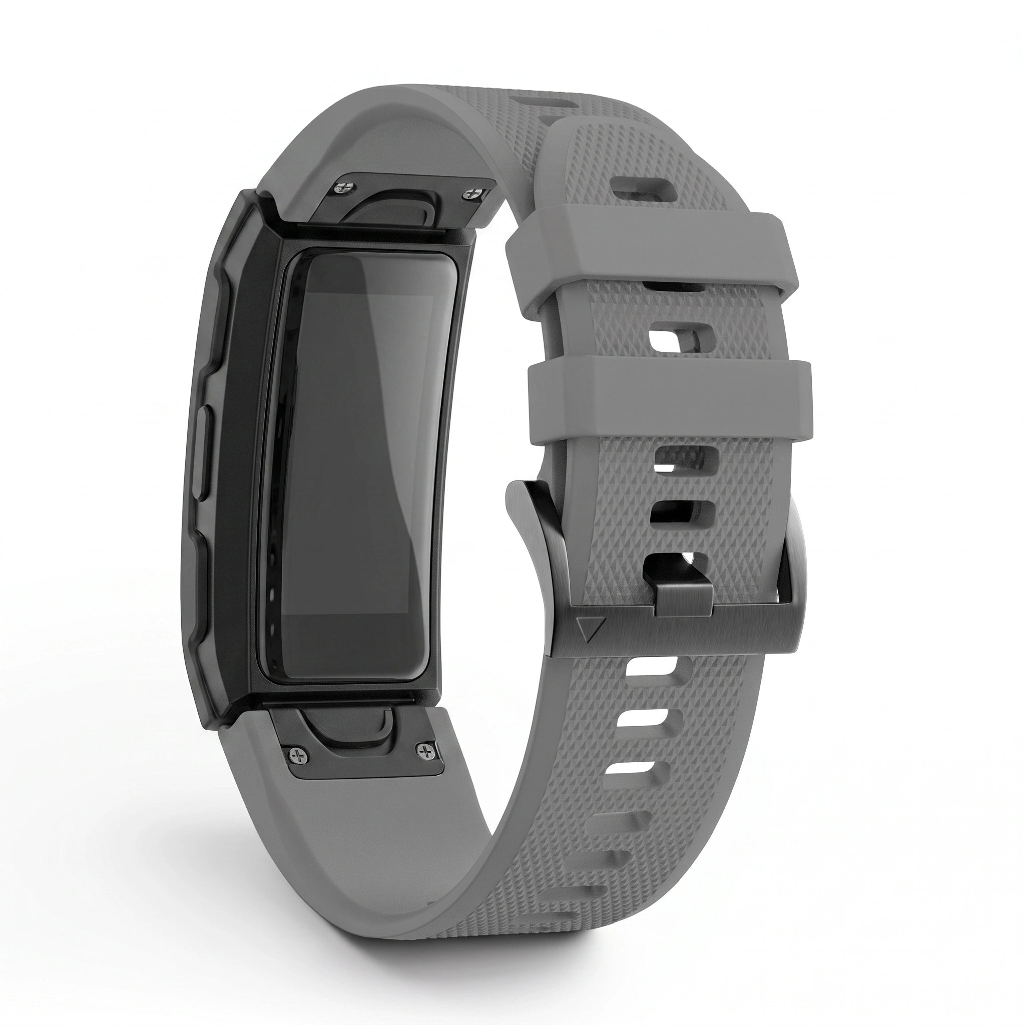Bracelet Motion silicone gris, vue de profil - Garmin QuickFit 22mm | Clipz-it